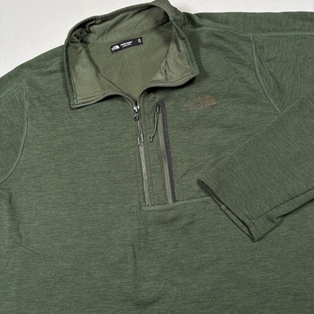 The North Face Canyonlands Mens XL Green Half Zip Fleece Pullover NF0A3SO7